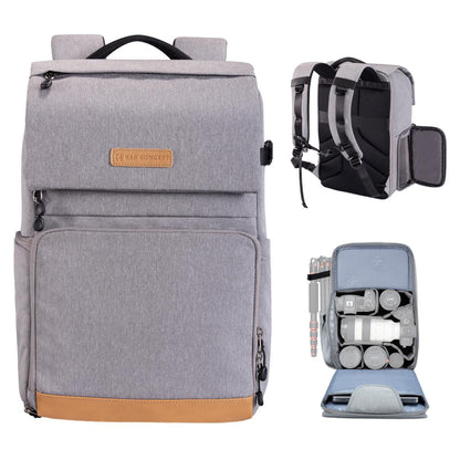 K&F Concept Beta 22L Professional Photography Camera Backpack Bag with 15" Laptop Computer Compartment, Rain Cover, Large Storage for Tripod, Lens, Flash, Battery Charger, Video Light, DJI Drone, Digital Mirrorless, DSLR - Nature Wander 11 | Black, Gray