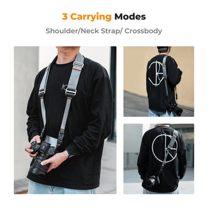 K&F Concept 45mm Adjustable Camera Nylon Strap with Quick Release Buckles for Sony Fujifilm Canon Nikon Lumix DSLR & Mirrorless Cameras