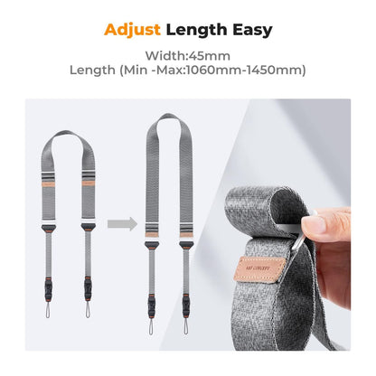 K&F Concept 45mm Adjustable Camera Nylon Strap with Quick Release Buckles for Sony Fujifilm Canon Nikon Lumix DSLR & Mirrorless Cameras