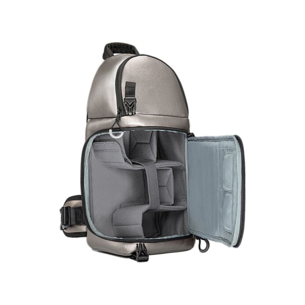 K&F Concept 10L Nylon Black Golden Leather Camera Sling Bag with