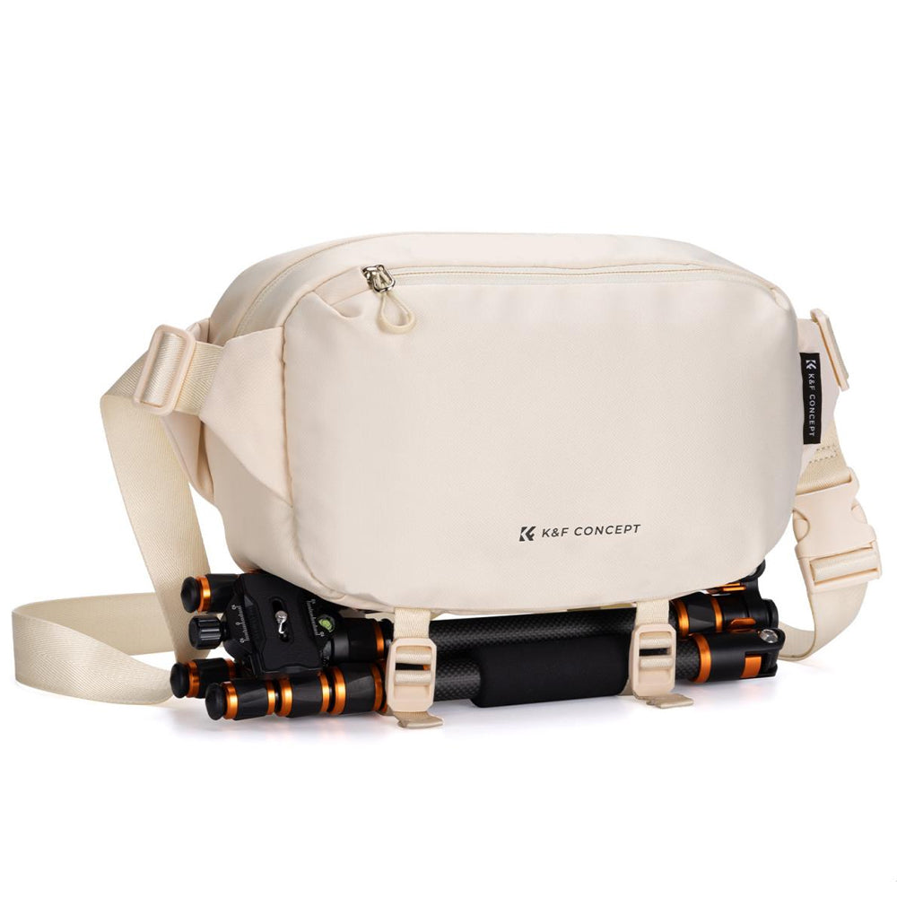 [CLEARANCE] K&F Concept Alpha 10L Camera Sling Bag with Tripod Holder & 3-Layer Compartments for Sony Fujifilm Canon Nikon Lumix Lumix Digital Camera, Lenses, Battery, Speedlite Flash and Photography Accessories (Green)