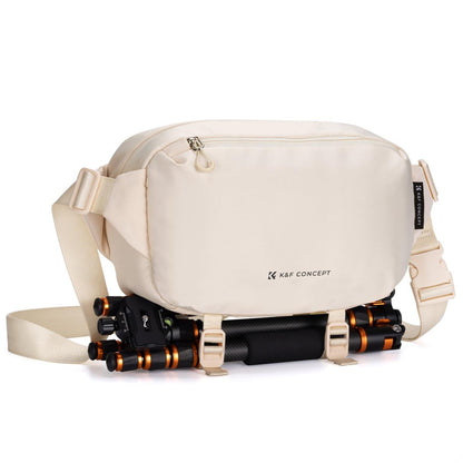 [CLEARANCE] K&F Concept Alpha 10L Camera Sling Bag with Tripod Holder & 3-Layer Compartments for Sony Fujifilm Canon Nikon Lumix Lumix Digital Camera, Lenses, Battery, Speedlite Flash and Photography Accessories (Green)