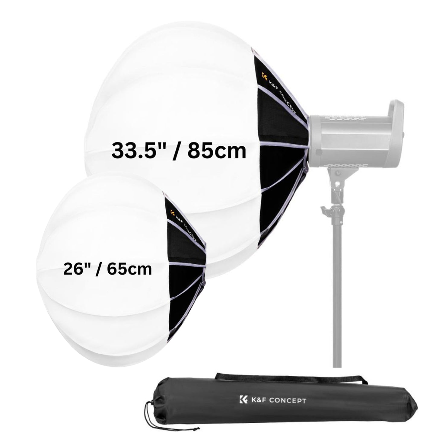 K&F Concept 65cm 85cm QR Bowens Mount Lantern Softbox with 360 Degree Omnidirectiol Soft Light for Camera Lighting Photo and Video Studio Equipment