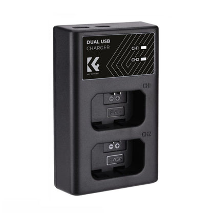 K&F Concept NP-FW50 (3-Pack / 2-Pack) 1100mAh Rechargeable Camera Battery Replacement and Triple / Dual Slot Charger Kit with USB Type-C / Micro B Input Fast Charging Ports for Selected Sony Cameras