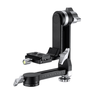 K&F Concept Aluminum Cantilever Tripod Head with 1/4" Arca-Type Quick Release Plate, 20kg/44lbs Load Capacity, 180° Pitch Shooting Angle for DSLR/SLR, Mirrorless Camera | Photography Equipment