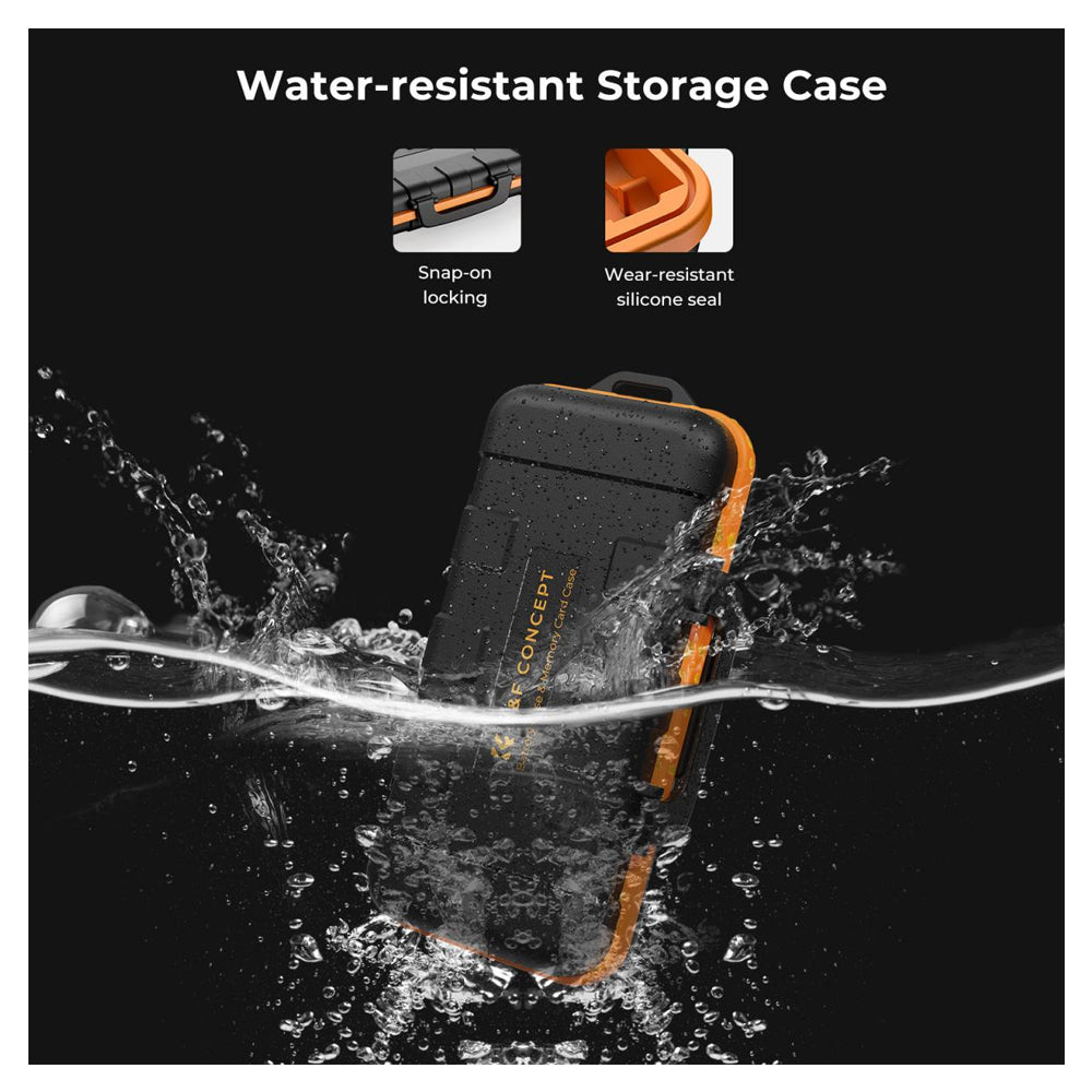 K&F Concept Camera Battery Memory Card Storage Case Shockproof Water-Resistant with Battery, SD, TF Micro SD, XQD, CF Card Slots | KF31-079