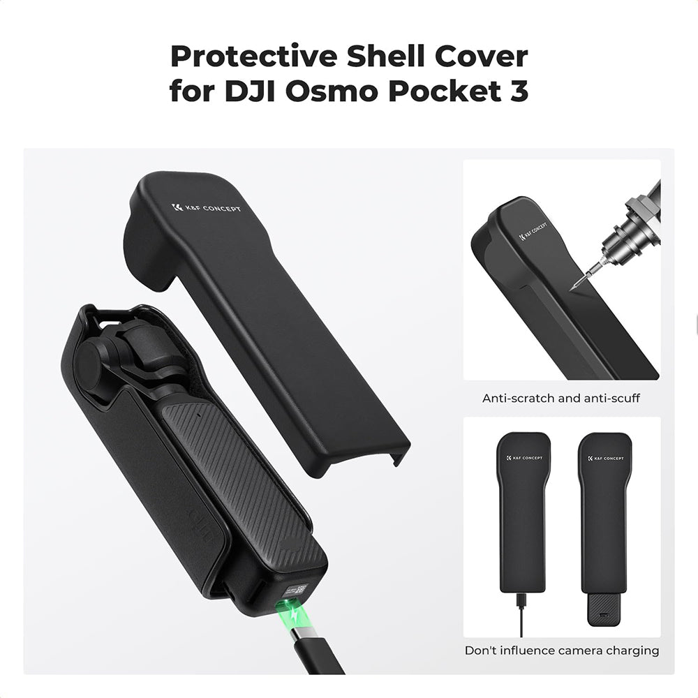 K&F Concept DJI Osmo Pocket 3 Protective Shell Back Cover Portable Gimbal Hard Case, Scratch Resistant, Water & Dust Proof | KF31-128