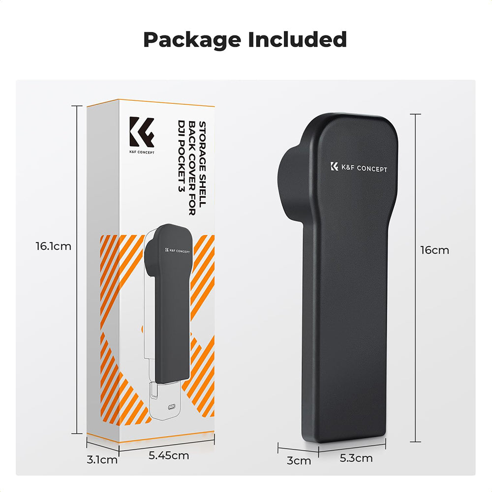 K&F Concept DJI Osmo Pocket 3 Protective Shell Back Cover Portable Gimbal Hard Case, Scratch Resistant, Water & Dust Proof | KF31-128