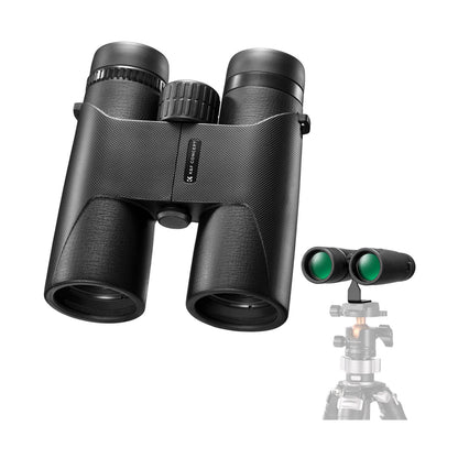 K&F Concept 10x42 BAK-4 Optical Prism HD Waterproof Binocular Telescope with 1000 yards Ultra-Long-Range Field of View, Easy Focus, 42mm Large Multi-Coated Lens, Tripod Mount Adapter, Dustproof, Anti-Fog | KF33-081 KF33-082
