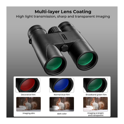 K&F Concept 10x42 BAK-4 Optical Prism HD Waterproof Binocular Telescope with 1000 yards Ultra-Long-Range Field of View, Easy Focus, 42mm Large Multi-Coated Lens, Tripod Mount Adapter, Dustproof, Anti-Fog | KF33-081 KF33-082