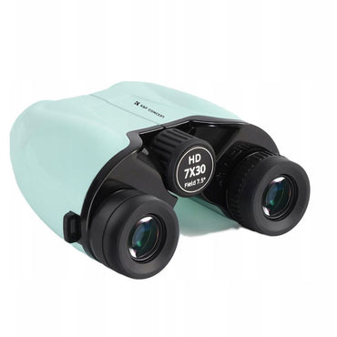 K&F Concept 7x30 Portable HD Waterproof Binoculars with Fully Multi-Coated BAK-4 Prism Lens, Multi-Layer Coating, Ultra-Far Visibility, Easy Focus, and Lanyard - Mint Blue