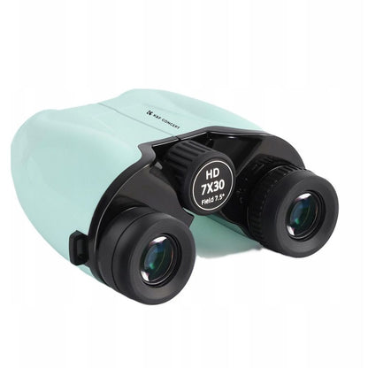 K&F Concept 7x30 Portable HD Waterproof Binoculars with Fully Multi-Coated BAK-4 Prism Lens, Multi-Layer Coating, Ultra-Far Visibility, Easy Focus, and Lanyard - Mint Blue