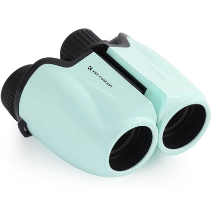 K&F Concept 7x30 Portable HD Waterproof Binoculars with Fully Multi-Coated BAK-4 Prism Lens, Multi-Layer Coating, Ultra-Far Visibility, Easy Focus, and Lanyard - Mint Blue