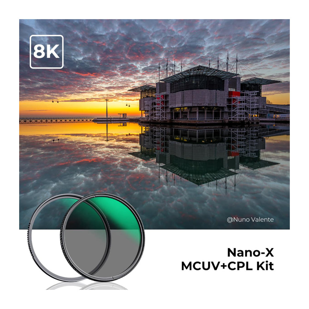 [CLEARANCE] K&F Concept Nano-X Series Polarizing + MC Ultraviolet (MCUV + CPL) Optical Lens Filter Kit  Waterproof HD MRC 28-Layer Nano-Coated with Metal Lens Cap & Pouch for Camera Lens | 49mm, 52mm