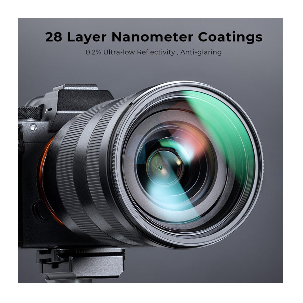 [CLEARANCE] K&F Concept Nano-X Series Polarizing + MC Ultraviolet (MCUV + CPL) Optical Lens Filter Kit  Waterproof HD MRC 28-Layer Nano-Coated with Metal Lens Cap & Pouch for Camera Lens | 49mm, 52mm