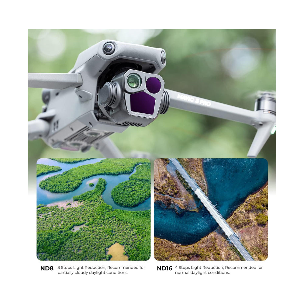K&F Concept Nano-X Series DJI Mavic 3 Pro Neutral Density + Polarizing (CPL + ND8 + ND16) Optical Lens Filter Waterproof UHD MRC 28-Layer Nano-Coated | Aerial Drone Lens Filter