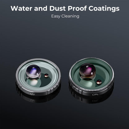 [CLEARANCE] K&F Concept Nano-X Series Optical Glass Lens Filter Kit for Insta360 GO 3 Action Camera, Aluminum Frame & Multi-Layer Protection Coating UV + CPL + ND4 / ND8 + ND16 + ND32 + ND64 - Neutral Density Circular Polarizer Ultraviolet Filters