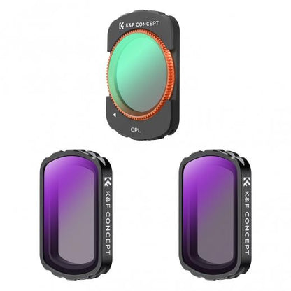 K&F Concept Nano-X Series Set DJI Osmo Pocket 3 HD Optical Glass Neutral Density & ND Polarizing Lens Filters with Magnetic Frame and Multi-Layer Nano Coating - Hybrid ND8/PL+ND16/PL+ND32/PL+ND64/PL or ND4+ND8+ND16+ND32