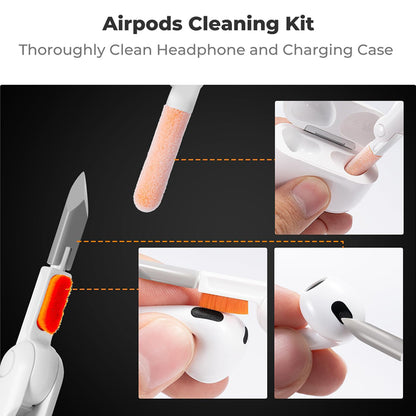 K&F Concept 25-in-1 Portable Cleaning Tool Kit with Compact Storage Design for Cameras, Lenses, Keyboards, Laptop, Computers, Monitors, Smartphones, Tablets, Headphones, Earbuds, Earphones, Electronics, and Mobile Devices