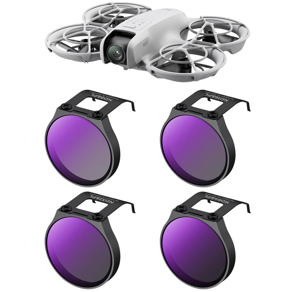 K&F Concept Nano-X Series UV Ultraviolet Filters / CPL Circular Polarizer / ND8 16 32 64 Neutral Density Lens Filter with 28 Multi-Layer Coated Imported AGC Optical Glass and 3 & 4 Light Reduction Stop for DJI NEO Drone Photo / Video