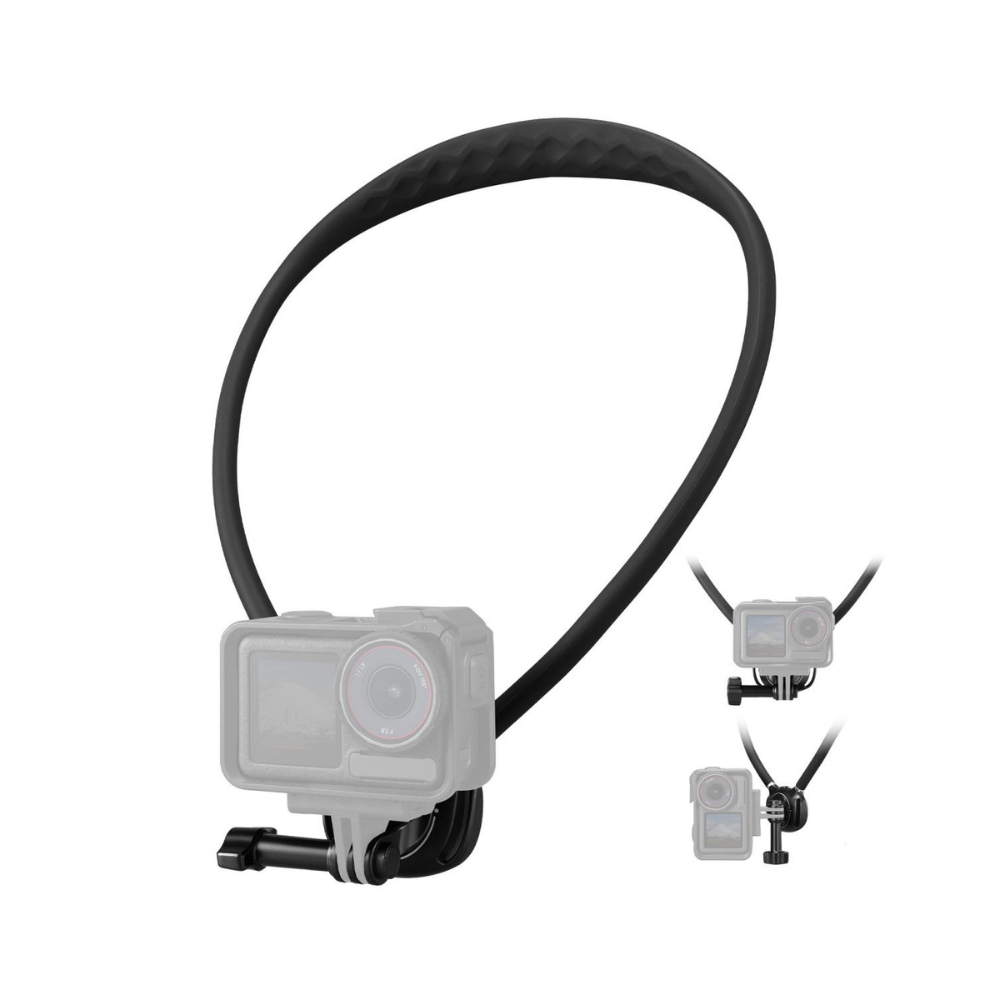 K&F Concept Neck Mount for Action Camera/Smartphone w/ Quick Release, Angle Control, 150cm Strap