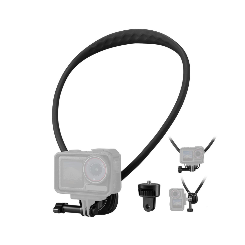 K&F Concept Neck Mount for Action Camera/Smartphone w/ Quick Release, Angle Control, 150cm Strap
