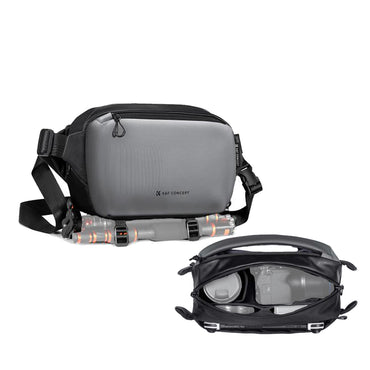 [CLEARANCE] K&F Concept Alpha 10L Camera Sling Bag with Tripod Holder & 3-Layer Compartments for Sony Fujifilm Canon Nikon Lumix Lumix Digital Camera, Lenses, Battery, Speedlite Flash and Photography Accessories (Green)