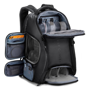 K&F Concept 25L Large Liter Capacity DSLR Mirrorless Camera and Drone Backpack with Multi Storage Pockets, fits 15.6" Laptop and Padded Dividers for Travel Photography and Videography | KF13-164