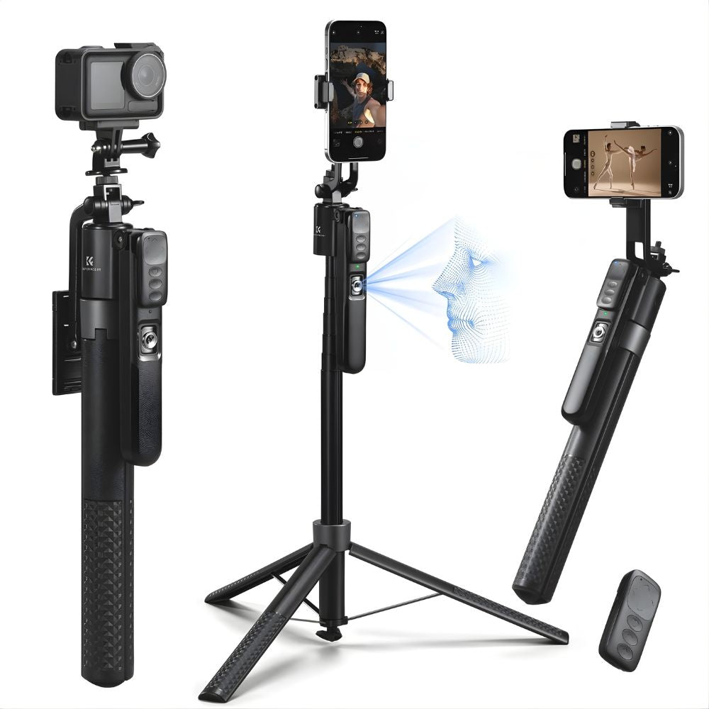 K&F Concept Smart Face Tracking Tap-Open Tripod Selfie Stick