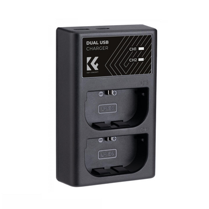 K&F Concept LP-E6 / LP-E6N / LP-E6NH (3 / 2-Pack) 2250mAh Rechargeable Camera Battery Replacement and Triple / Dual Slot Charger Display Kit with USB Type-C / Micro B Input Fast Charging Ports for Selected Canon Digital Cameras
