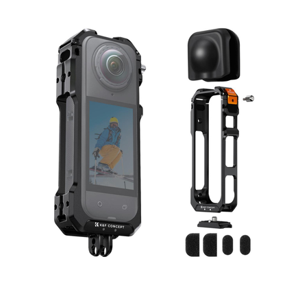 K&F Concept Protective Camera Case for Insta360 X5 w/ Full Access to Buttons & Ports, Quick Release