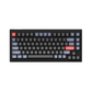 Keychron V1 QMK 84 Keys  Compact Wired TKL Tenkeyless Mechanical Keyboard with RGB Backlight Fully Assembled and Hot Swappable K Pro Switches (Carbon Black) (Brown Tactile) V1B3