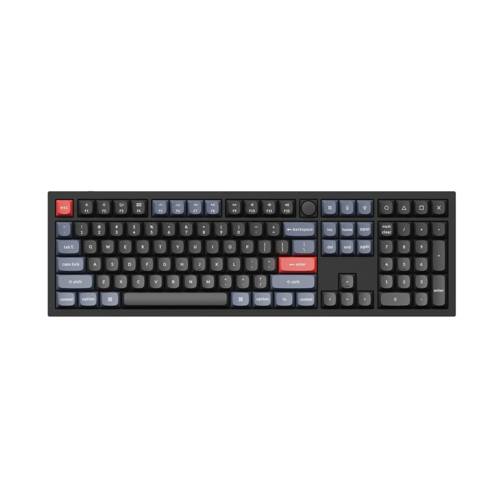 Keychron Q6 QMK 104 Keys Full-Sized Wired Mechanical Keyboard with Hot-Swappable Switches, RGB Backlight, Programmable Knob and Gateron G Pro Switch for Mac and Windows PC Computer (Brown Tactile) (Carbon Black)  Q6M3