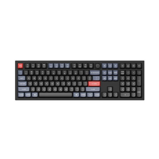 Keychron Q6 QMK 104 Keys Full-Sized Wired Mechanical Keyboard with Hot-Swappable Switches, RGB Backlight, Programmable Knob and Gateron G Pro Switch for Mac and Windows PC Computer (Brown Tactile) (Carbon Black)  Q6M3