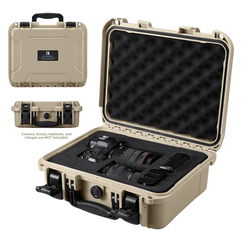 K&F Concept Waterproof Hard Case for Camera | Green, Khaki