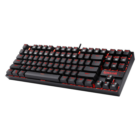 Redragon K552-2 Kumara 87 Keys Compact USB Wired TKL Tenkeyless Mechanical Gaming Keyboard (Blue Switch, Tactile) Dust-Proof Outemu Hot Swappable with Curved Keycaps for Mac, Windows, PC, Computer, Laptop