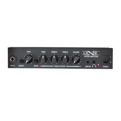 Laney LX15 15W RMS Compact Guitar Combo Amplifier with Twin 5" Speaker Woofers,  2 Band EQ, Monitor Headphone Socket and 3.5mm Mini Jack AUX Input for Practice and Live Performance - RED & BLACK