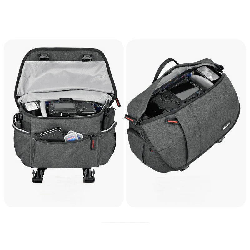Eirmai Camera Messenger Bag Sling Travel Case (fits 1 DSLR, 2 Lenses, Accessories, and Tripod)