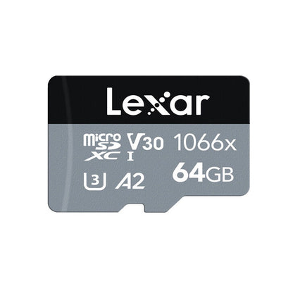 Lexar Professional 256GB 128GB 64GB Silver Series 1066x MicroSDXC UHS-I V30 A2 U3 Class 10 Micro SD Card with 4K UHD Video Recording, Max 160MB/s Read with MicroSD Card Adapter for Cameras and Android Devices