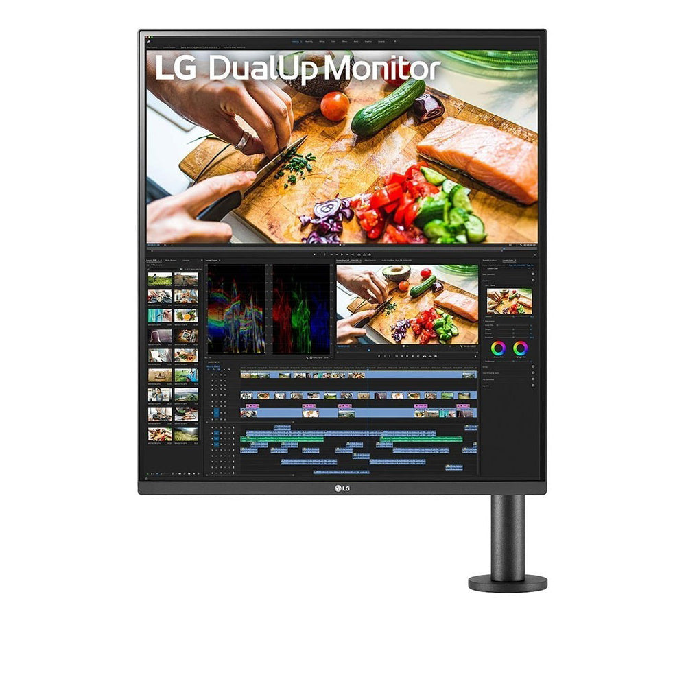 LG 28MQ780-B 27.6" Nano IPS 60Hz QHD HDR DualUp Monitor with Ergo Stand, HDMI DisplayPort USB-C, Ambient Light Sensor, Multi Device Support, Dynamic Action Sync, Black Stabilizer and On Screen Controls