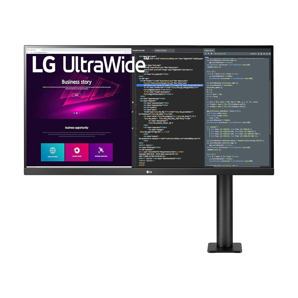 [CLEARANCE] LG 34WN780-B 34" UltraWide IPS 75Hz 1440p QHD Monitor HDMI DisplayPort with AMD FreeSync, Dynamic Action Sync, Black Stabilizer, On Screen Controls and Super Resolution Plus