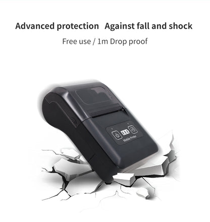 LogicOwl OJ-H20 Compact Thermal Receipt Printer with 90mm/sec High-Speed Printing, Bluetooth Connectivity, USB Charging & Data Transmission, Rechargeable Battery - POS System and Components
