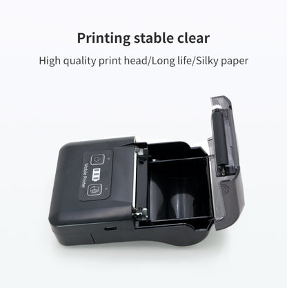 LogicOwl OJ-H20 Compact Thermal Receipt Printer with 90mm/sec High-Speed Printing, Bluetooth Connectivity, USB Charging & Data Transmission, Rechargeable Battery - POS System and Components