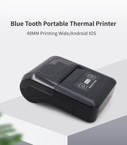 LogicOwl OJ-H20 Compact Thermal Receipt Printer with 90mm/sec High-Speed Printing, Bluetooth Connectivity, USB Charging & Data Transmission, Rechargeable Battery - POS System and Components