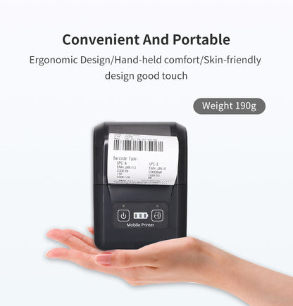 LogicOwl OJ-H20 Compact Thermal Receipt Printer with 90mm/sec High-Speed Printing, Bluetooth Connectivity, USB Charging & Data Transmission, Rechargeable Battery - POS System and Components