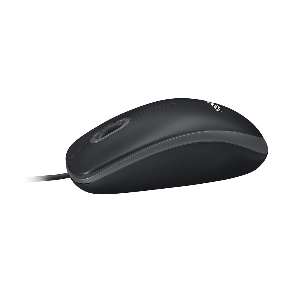 Logitech B100 Portable Wired USB Mouse with 800 DPI, Optical Sensor for PC, Mac, and Linux