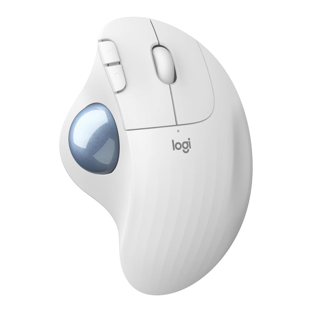 Logitech ERGO M575 Wireless Ergonomic Optical Mouse For Business with Trackball Sensor, 3 Programmable Buttons, 400-2000 DPI, and Logi Bolt and Bluetooth Connectivity for PC and Laptop Computers - Graphite, Off White