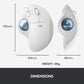 Logitech ERGO M575 Wireless Ergonomic Optical Mouse For Business with Trackball Sensor, 3 Programmable Buttons, 400-2000 DPI, and Logi Bolt and Bluetooth Connectivity for PC and Laptop Computers - Graphite, Off White