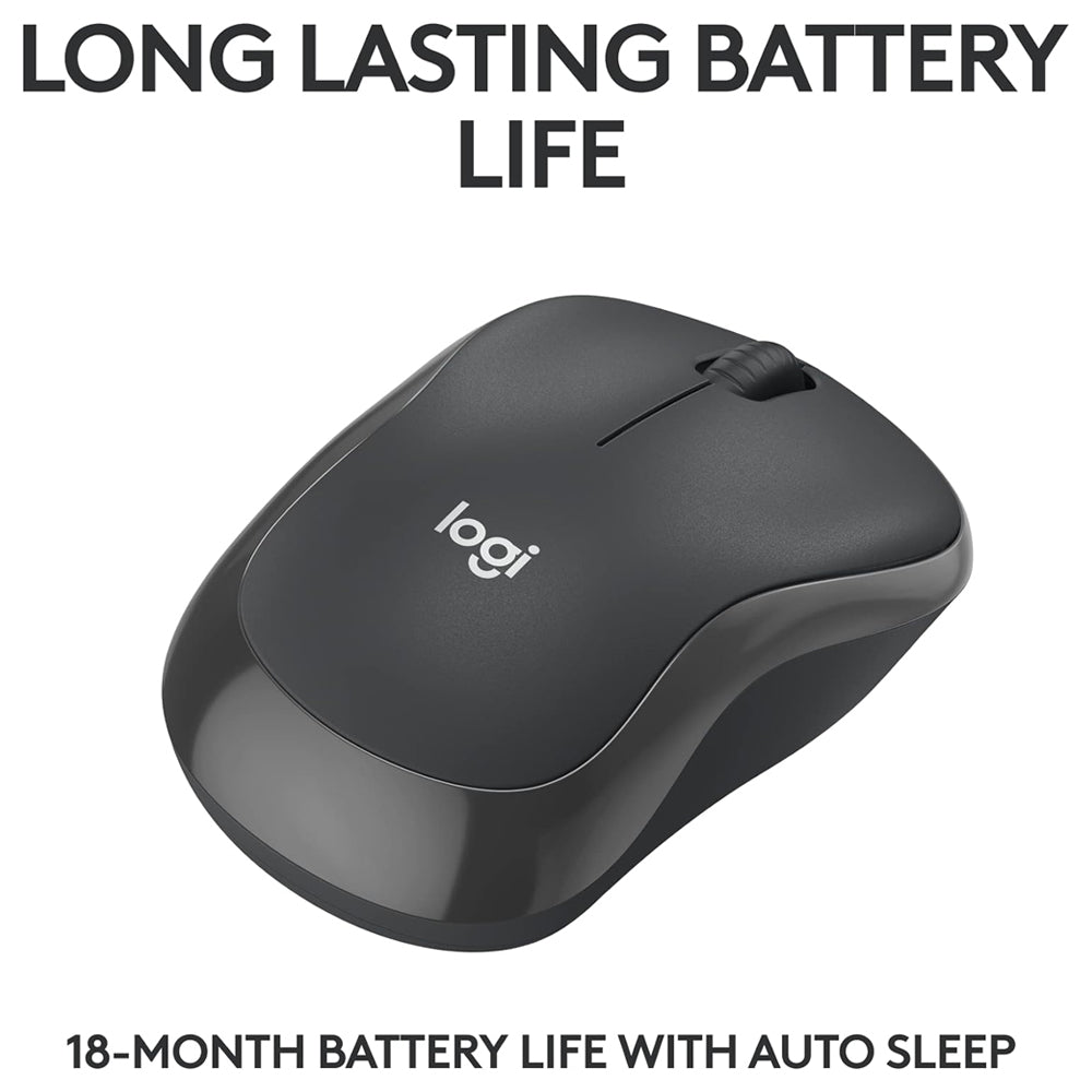 Logitech M240 Wireless Optical Mouse For Business, with Silent Touch Reduced Noise Clicks, 400-4000 DPI, and Logi Bolt and Bluetooth Connectivity for PC and Laptop Computers