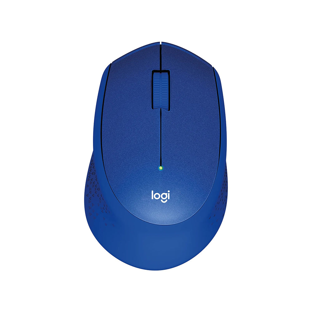 Logitech M331 2.4GHz Silent Plus Wireless Mouse with 1000 DPI USB Nano Receiver for PC, Mac & Laptop (Blue, Black, Red)
